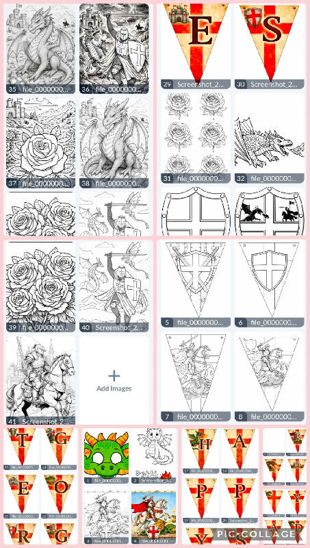 St George’s Day Activities for Seniors | Printable Craft & Coloring Pack