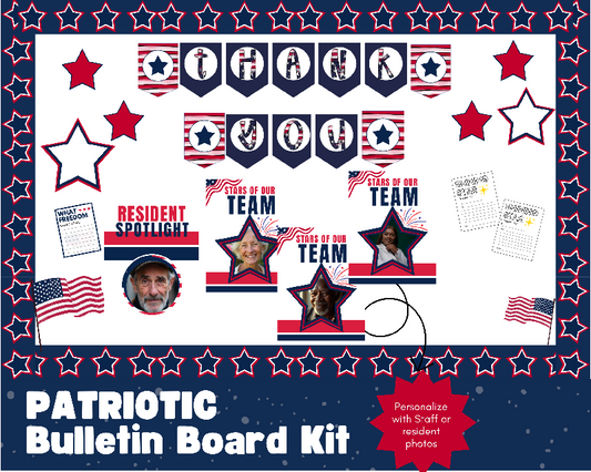 Patriotic Bulletin Board Kit for Memorial Day or Veteran's Appreciation Events
