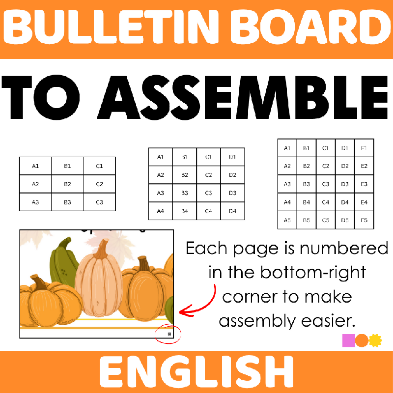 October-Themed Bulletin Board Display for Seniors | Autumn Printable 3-Size Kit for Senior Living Communities and Activity Directors Fall Season