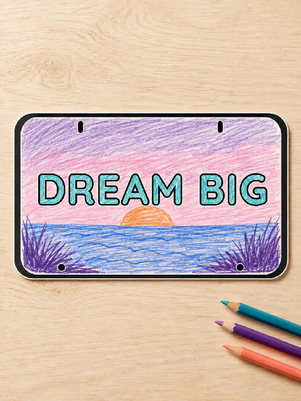 License Plate Affirmations Activity, Self-Esteem Group Activity, Inclusive Activity Printable