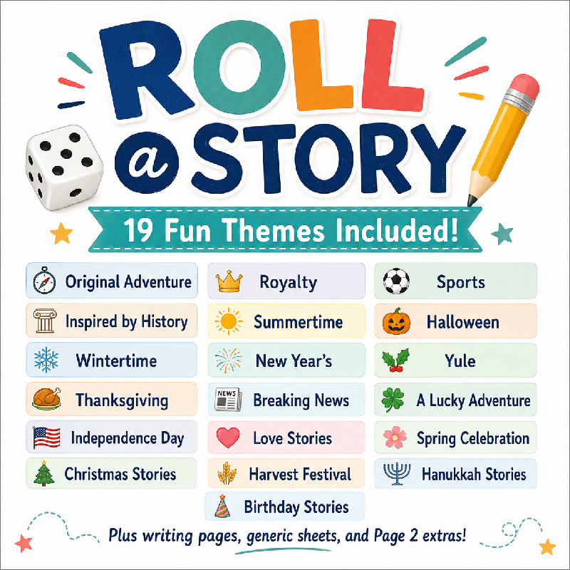 Roll-a-Story: Creative Storytelling Activity Packet