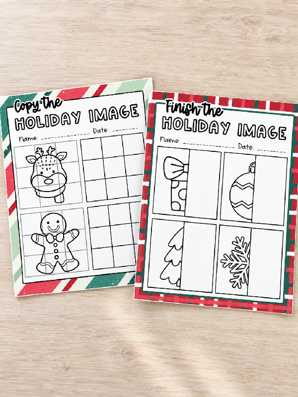 Christmas Word Game Puzzle Printable Worksheet Bundle, Holiday Word Search, Word Scramble and Decoder Secret Message, Festive Party Activity