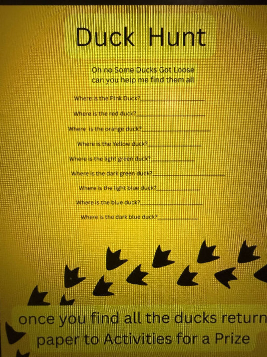 Duck Scavanger hunt