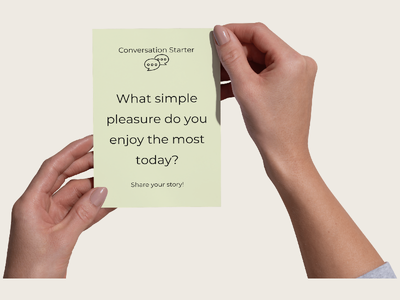 Senior Conversation Starter Cards, Reminiscing Questions, Memory Activity