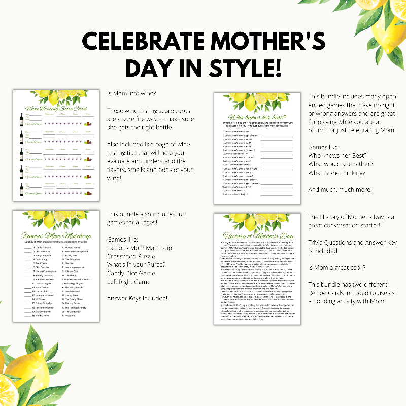 Mother's Day Activity Bundle for Seniors