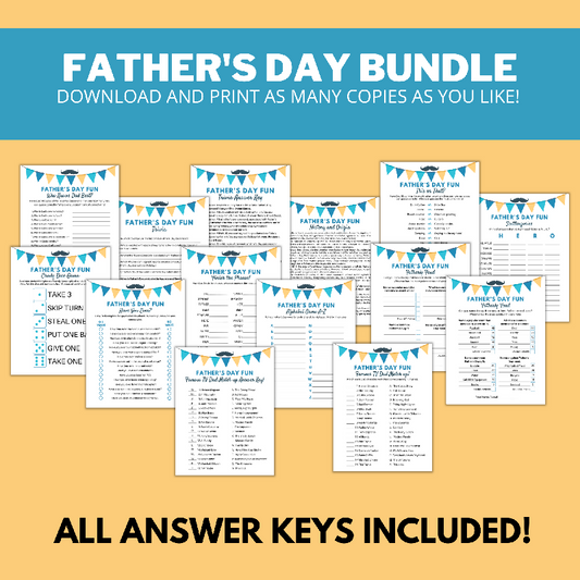 Father’s Day Fun Bundle – Printable Activity Games Pack