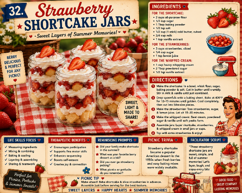 Ready, Set, Picnic! 50 Vintage Recipes + Games + Movement + Scripts | Complete Memory Care Activity Program