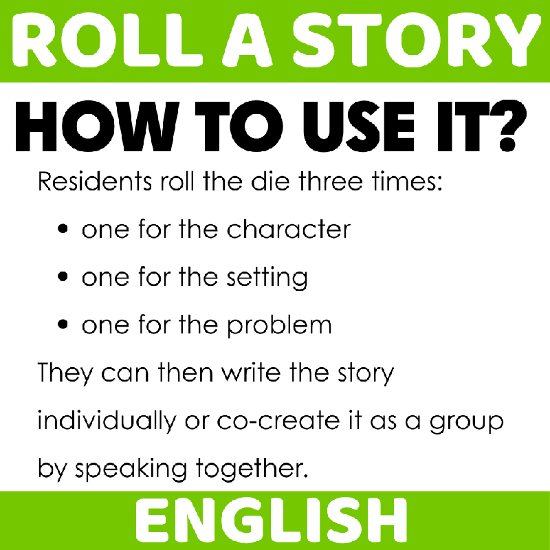 Roll a Story: October Themed Storytelling Activity for Seniors | Fall / Autumn Creative Writing Game