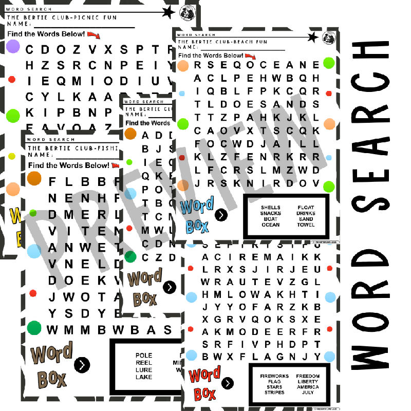 Summer Fun Activity Pack for Seniors | Hidden Objects, Word Searches & Word Scrambles