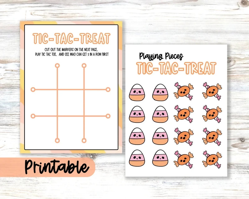 Halloween Tic Tac Toe Candy Theme Game, Pin the Spider on the Web (Pin the Tail Game) Easy Halloween Activities