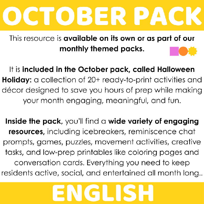 Halloween I Spy Printable Game for Seniors & Memory Care | Visual Perception & Cognitive Stimulation Activity | Observation & Brain Fitness Game for Cognitive Engagement Halloween Themed