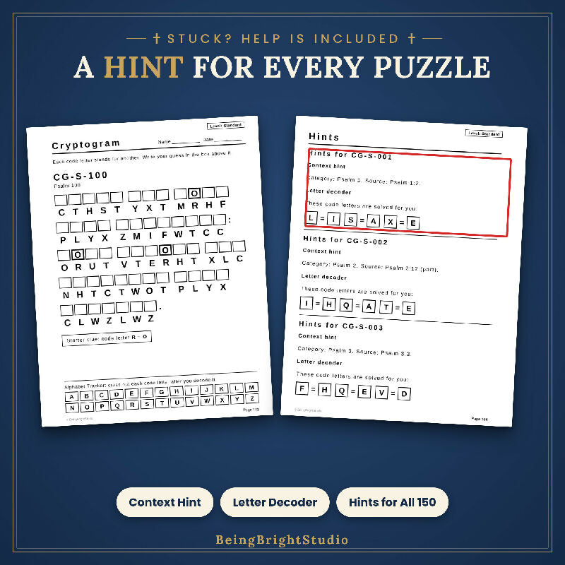 Psalms Cryptogram Puzzles for Seniors, 150 Extra Large Print KJV Puzzles, Activity Director Planner