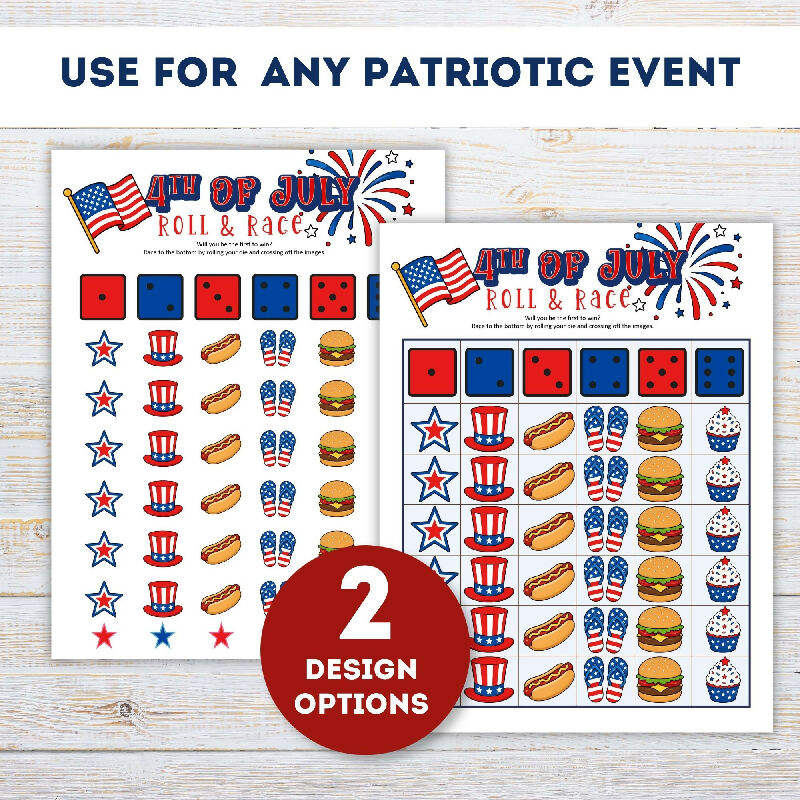 4th of July Roll & Race - Patriotic Dice Game