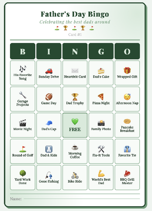 Father's Day Bingo