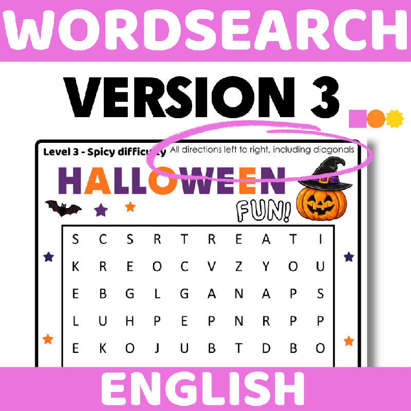 October Halloween Word Search Puzzle | Fall Cognitive Stimulation Activity for Seniors, Memory Care & Older Adults | Halloween Wordsearch Brain Game