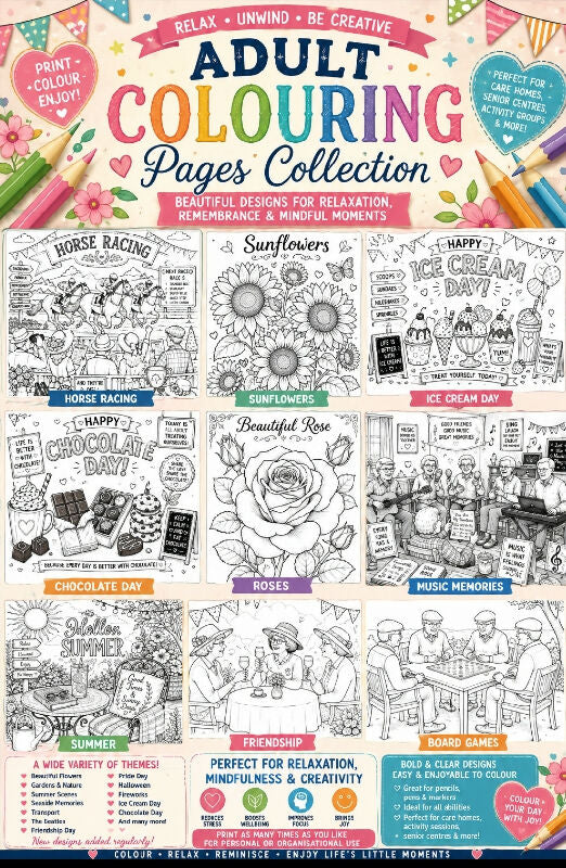 adult style colouring pages special offer