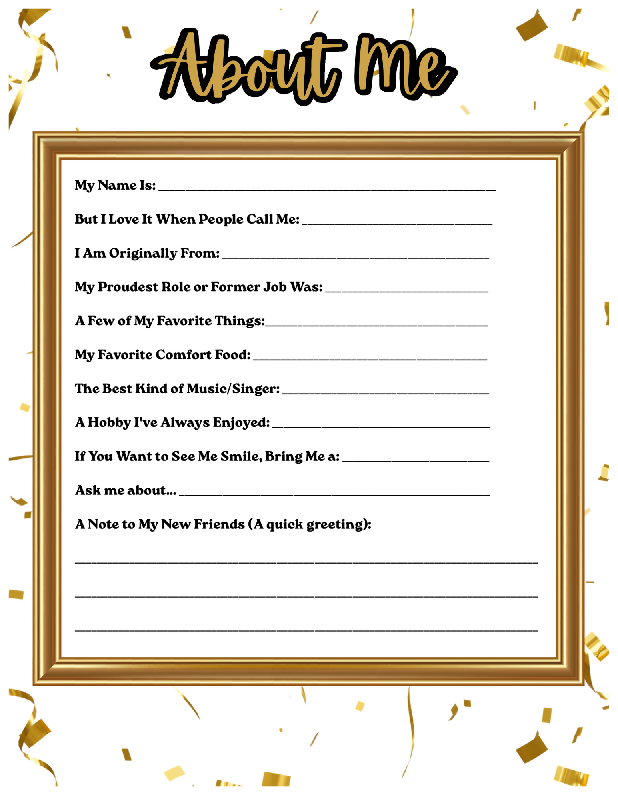 New Resident Welcome Packet for Assisted Living & Skilled Nursing | Activity Director Kit