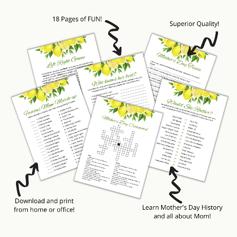 Mother's Day Activity Bundle for Seniors