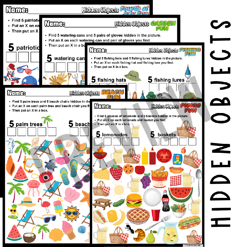 Summer Fun Activity Pack for Seniors | Hidden Objects, Word Searches & Word Scrambles