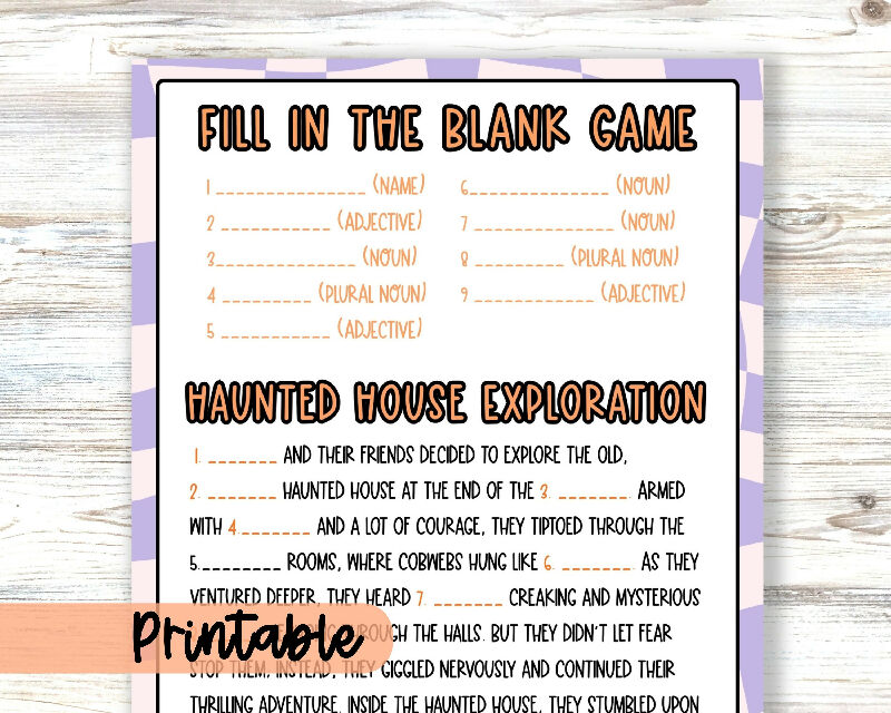 Halloween Word Games: Fact or Fiction, This or That, Fill in the Blank Story Game, Fun Facts, Trivia