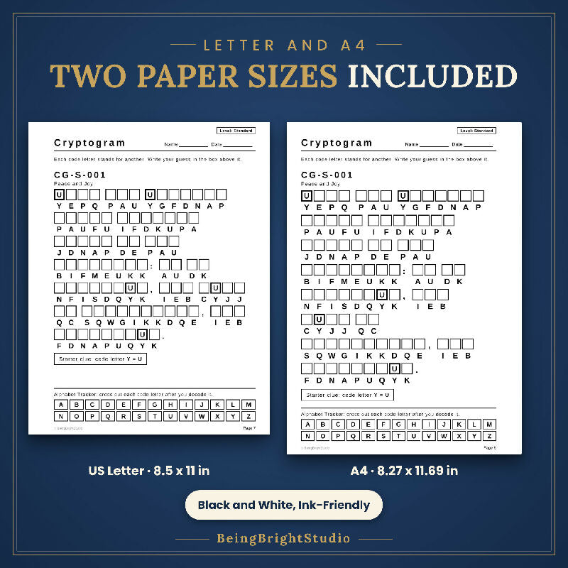 Winter Cryptogram Puzzles for Seniors | 50 Extra Large Print Pages | Activity Director Printable