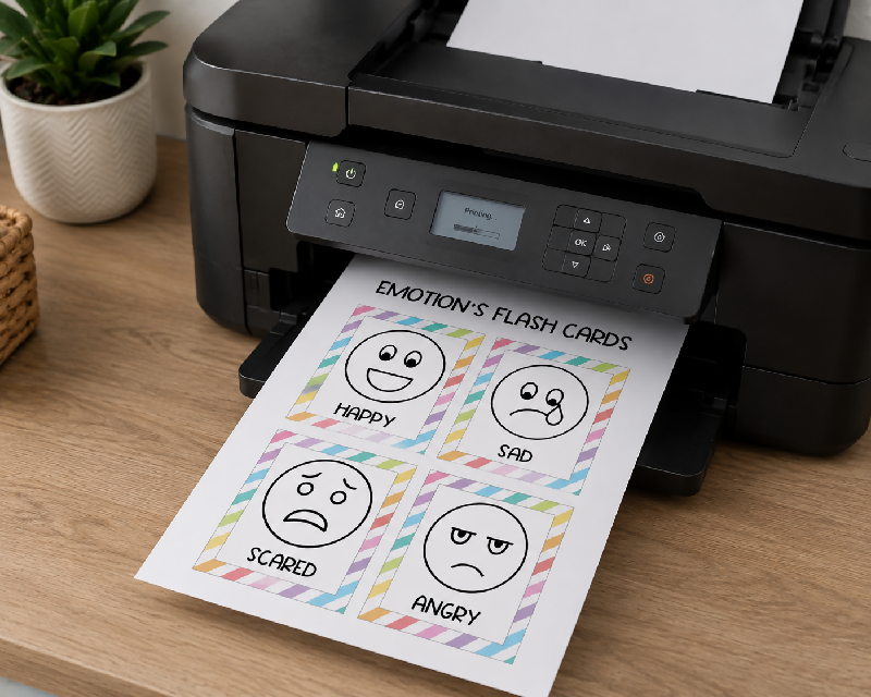 Emotion Flashcards 2 Versions, Photo Facial Expressions & Emotions Icon