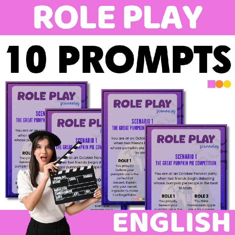 October Halloween Role Play Prompts for Seniors | Printable Conversation and Social Interaction Activity for Elderly Adults and Senior Living