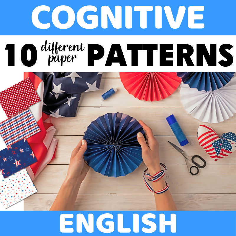 4th of July Craft Activity - Independence Day Decor - Fourth of July DIY Paper Fan Pinwheels Patriotic Decor