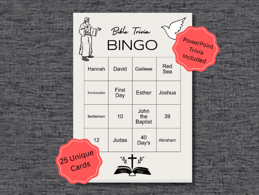 Bible Trivia Bingo Game