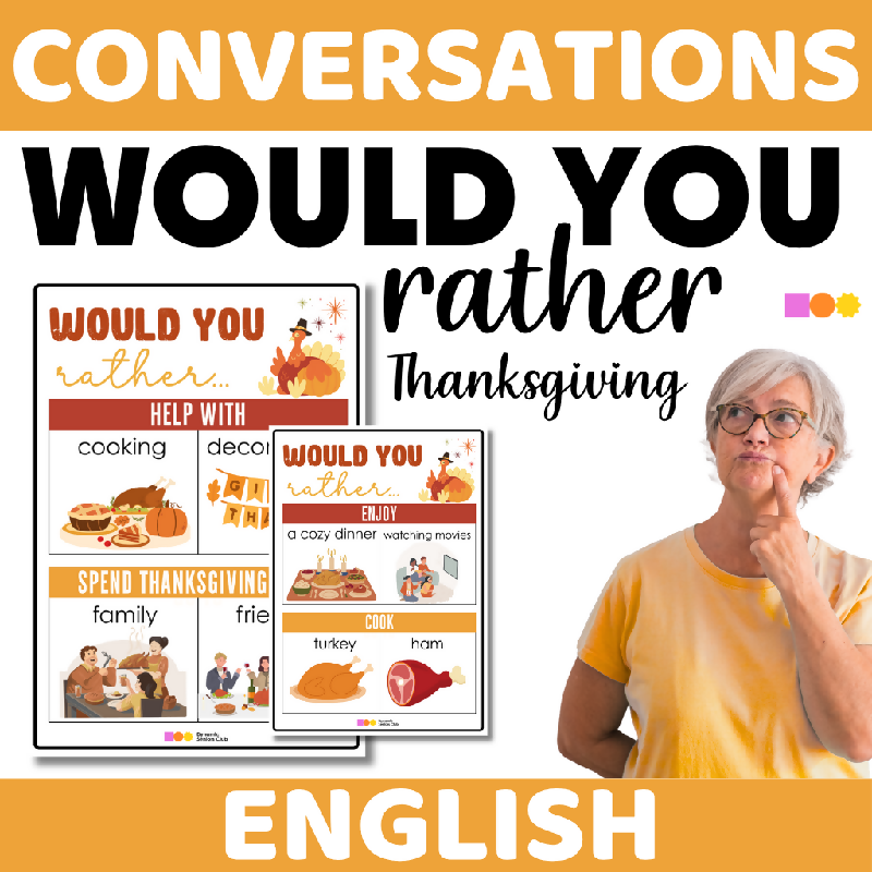 Would You Rather: Thanksgiving Edition for Seniors | Conversation & Social Engagement Activity for Memory Care | Discussion Cards for Cognitive Stimulation & Group Engagement