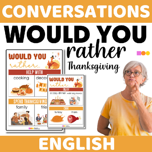 Would You Rather: Thanksgiving Edition for Seniors | Conversation & Social Engagement Activity for Memory Care | Discussion Cards for Cognitive Stimulation & Group Engagement