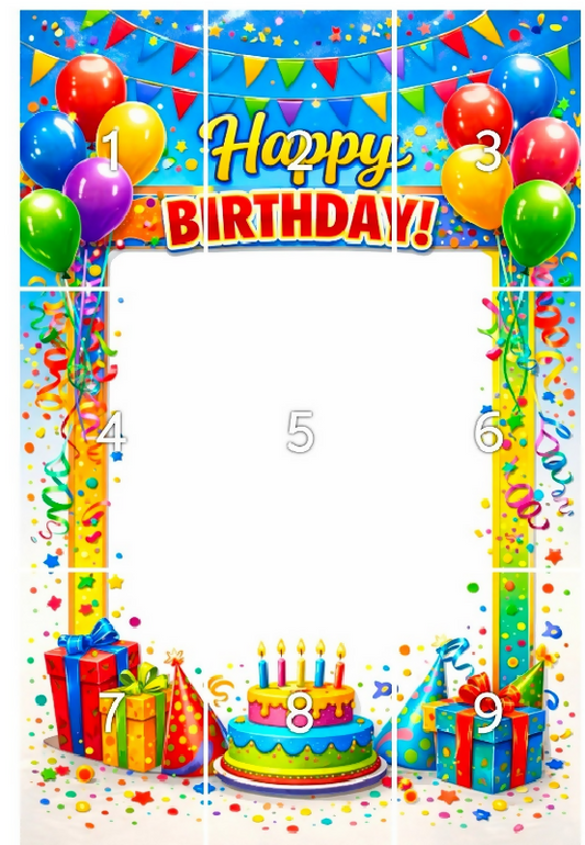 birthday photo booth frame