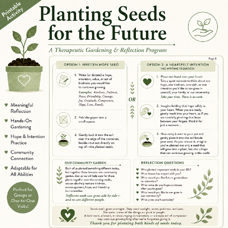 Planting Seeds for the Future: Therapeutic Gardening