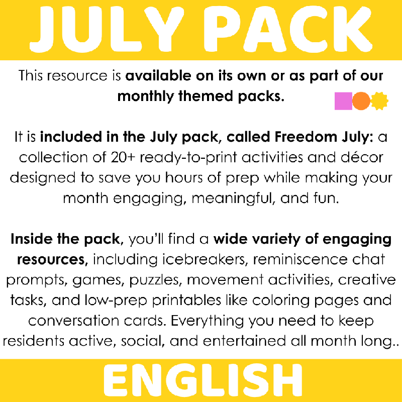 Role Play Prompts Month of July Theme - Acting & Drama Play