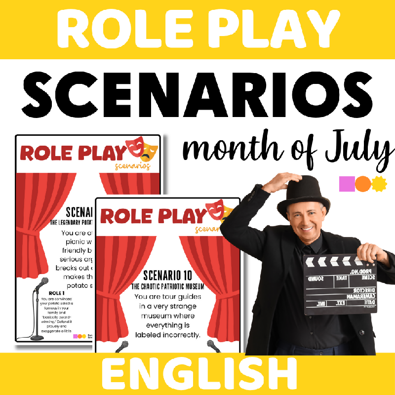 Role Play Prompts Month of July Theme - Acting & Drama Play