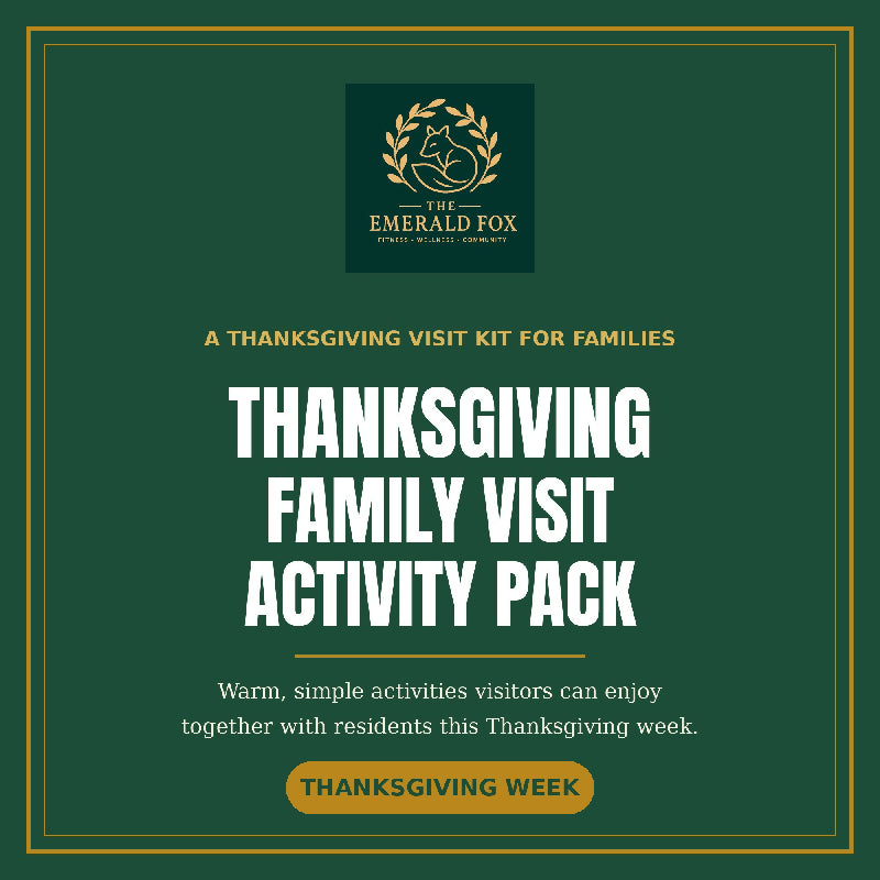 Thanksgiving Family Visit Activity Pack — Visiting Activities for Memory Care