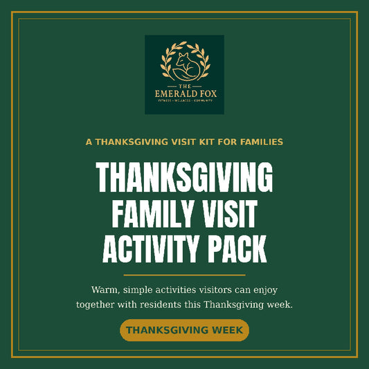 Thanksgiving Family Visit Activity Pack — Visiting Activities for Memory Care