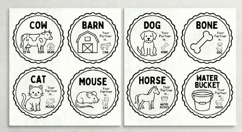 Partner Pairing Cards | Classroom Management & Cooperative Learning Activity (ready to color!)