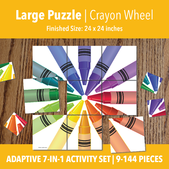 Adaptive Large Puzzle Activities | Crayon Wheel I Memory Care & Assisted Living