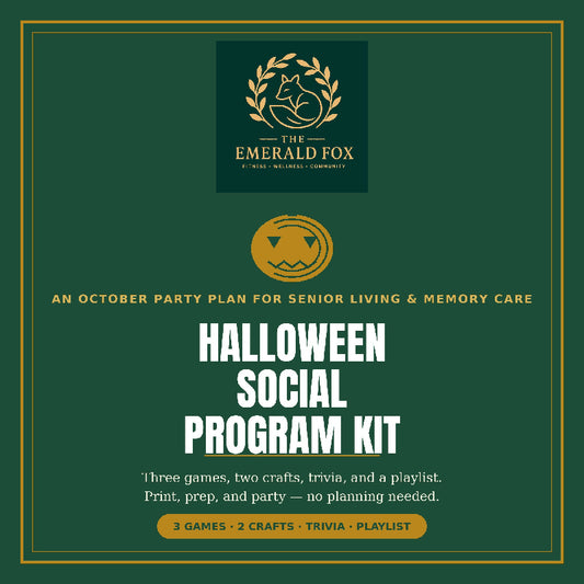 Halloween Social Program Kit — October Party Games, Crafts & Trivia for Seniors