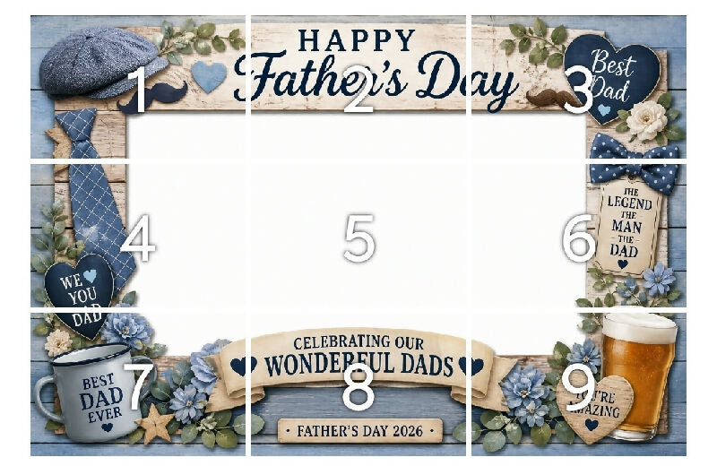 fathers day photo frame booth to print and make