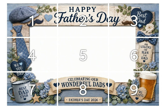 fathers day photo frame booth to print and make