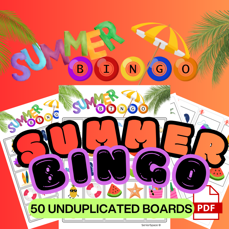 Summer Picture Bingo | Party Game | Group Bingo Game
