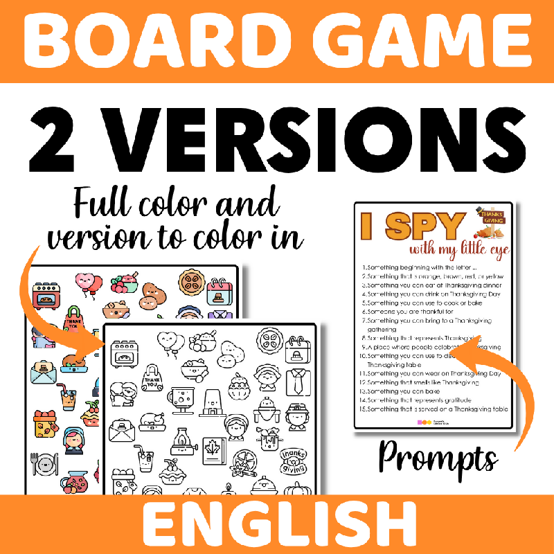 Thanksgiving I Spy Printable Game for Seniors & Memory Care | Visual Perception & Cognitive Stimulation Activity | Observation & Brain Fitness Game for Cognitive Engagement Thanksgiving