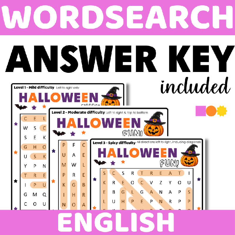 October Halloween Word Search Puzzle | Fall Cognitive Stimulation Activity for Seniors, Memory Care & Older Adults | Halloween Wordsearch Brain Game