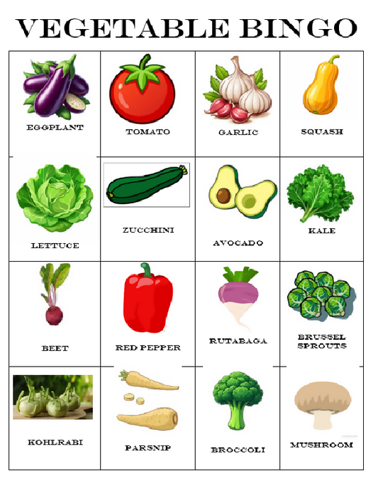 Vegetable Bingo