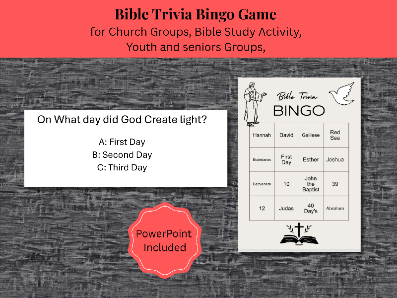 Bible Trivia Bingo Game