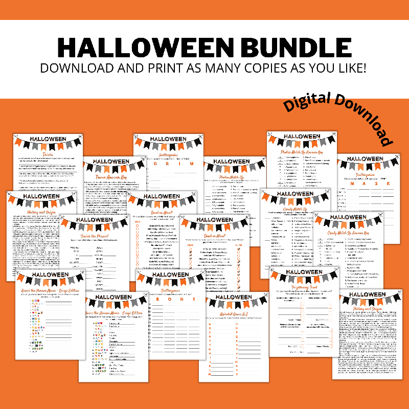 Halloween Activity Bundle for Seniors