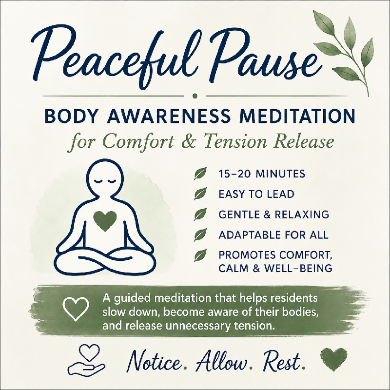 Peaceful Pause: Body Awareness Meditation