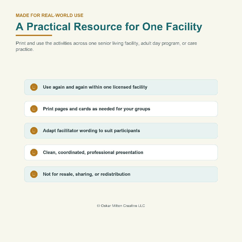 Facilitation Guide for Non-Improvisers — Improv Activities for Senior Groups, No Performance Background